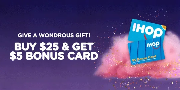 Give a Wondrous Gift! Buy $25 and get $5 Bonus Card.