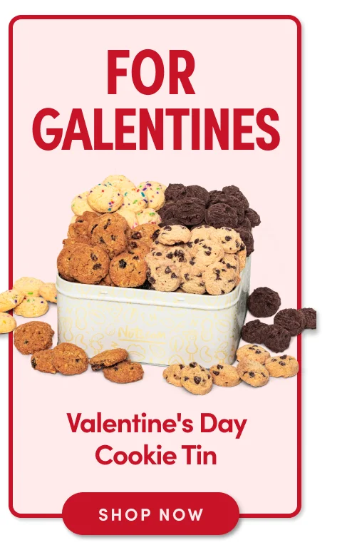 For Galentines; Valentines Day Cookie Tin; Shop Now
