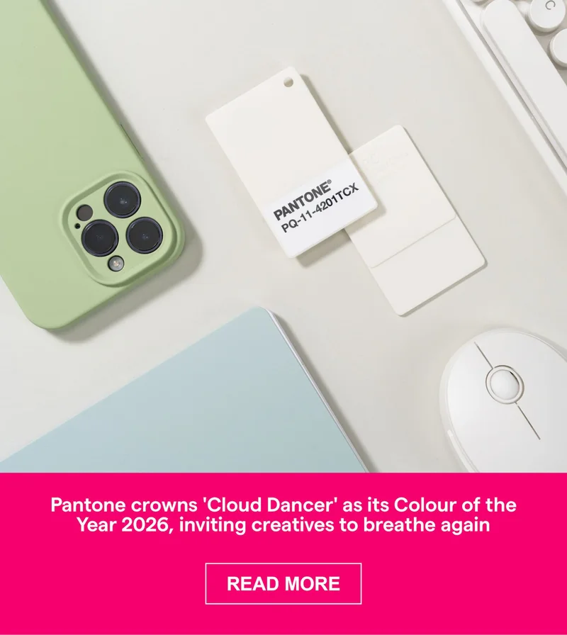 Pantone crowns 'Cloud Dancer' as its Colour of the Year 2026, inviting creatives to breathe again