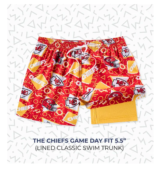 Lined Classic Swim Trunk: The Chiefs Game Day Fit 5.5"