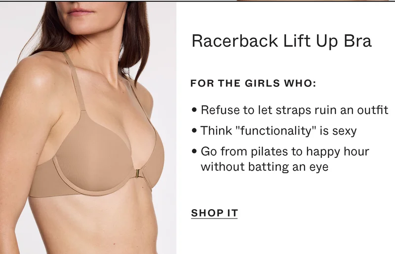 Racerback Lift Up Bra