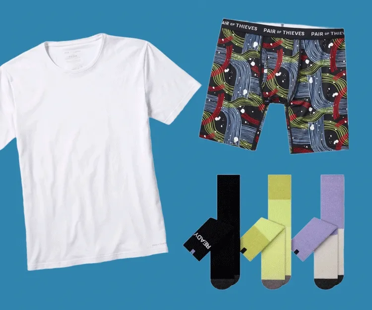 Underwear, socks, shirts, and more.