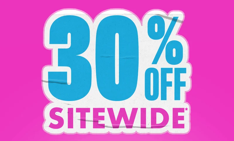 30% OFF SITEWIDE