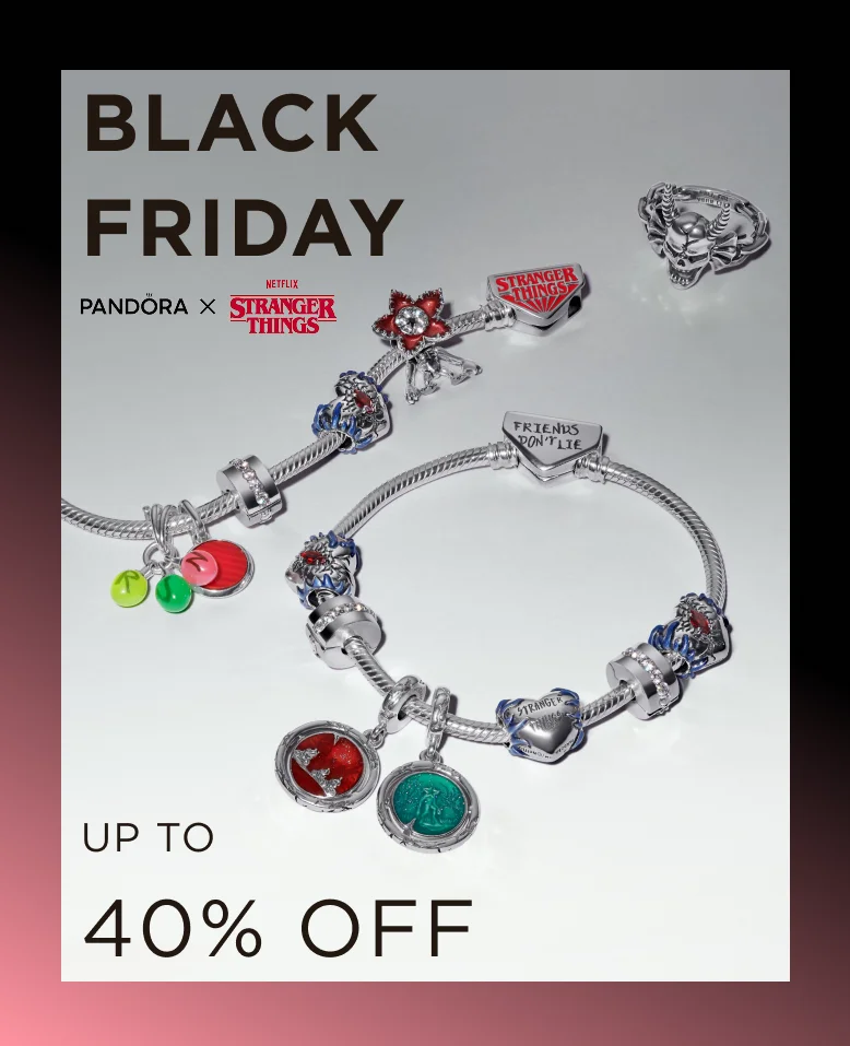 Up to 40% off Stranger Things x Pandora