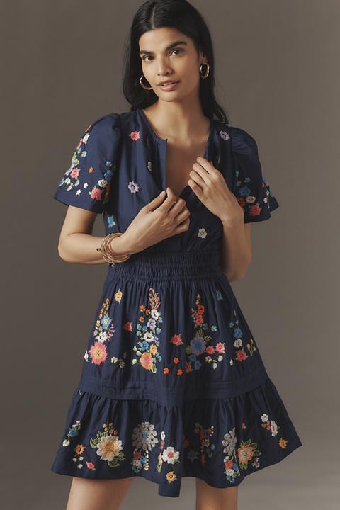 The Somerset Mini Dress: Embroidered Edition
