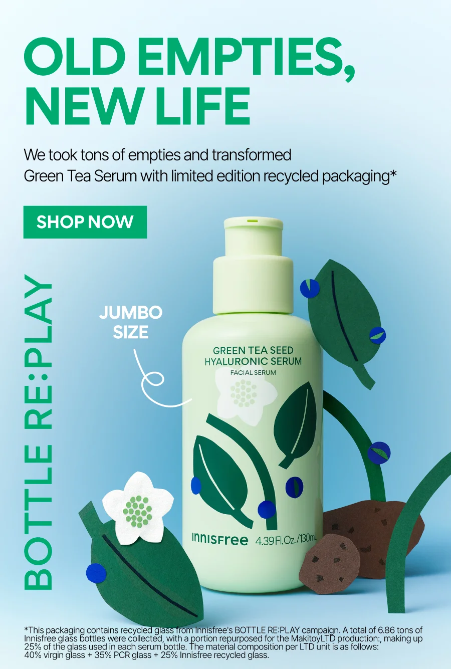 BOTTLE RE:PLAY GREEN TEA SERUM