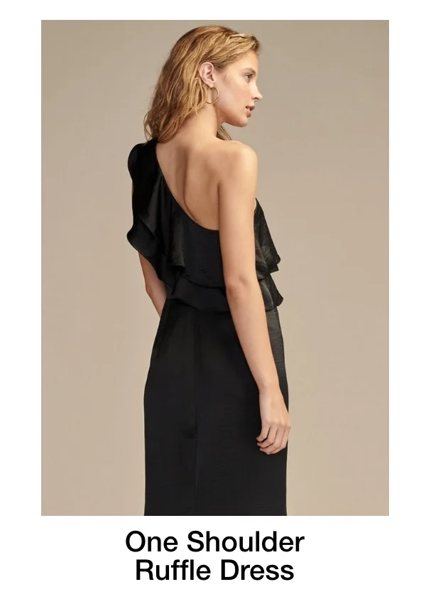 One Shoulder Ruffle Dress