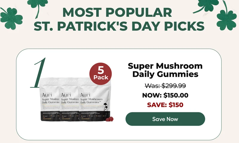 MOST POPULAR ST. PATRICK'S DAY PICKS Super Mushroom Gummies