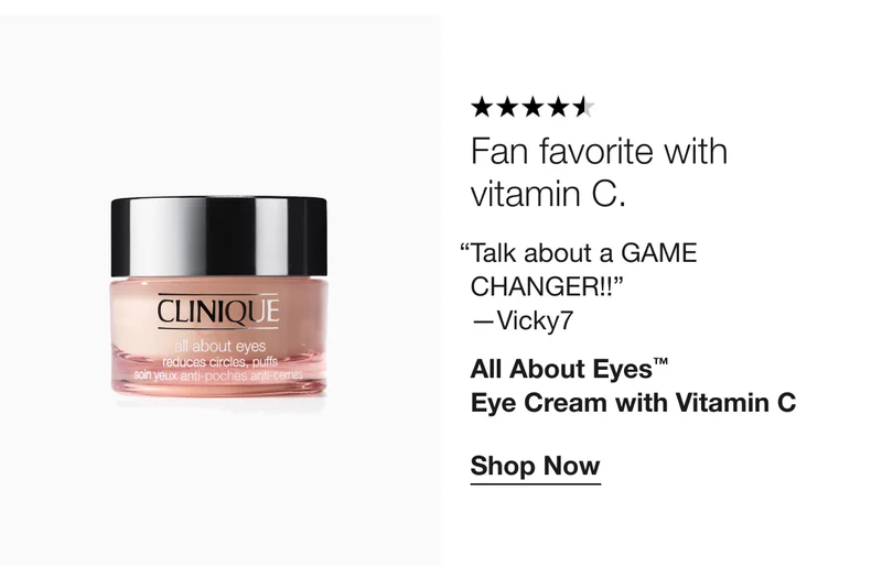Fan favorite with vitamin C. | Talk about a GAME CHANGER!!  —Vicky7 | All About Eyes™  Eye Cream with Vitamin C | Shop Now