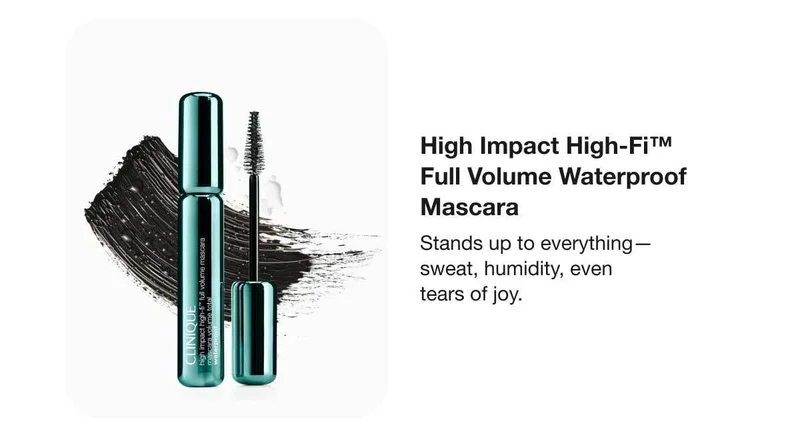 High Impact High-Fi™ Full Volume Waterproof Mascara | Stands up to everything—sweat, humidity, even tears of joy.