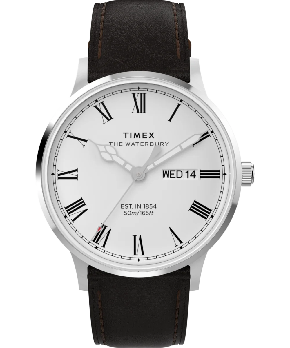 Image of Waterbury Classic 40mm Leather Strap Watch