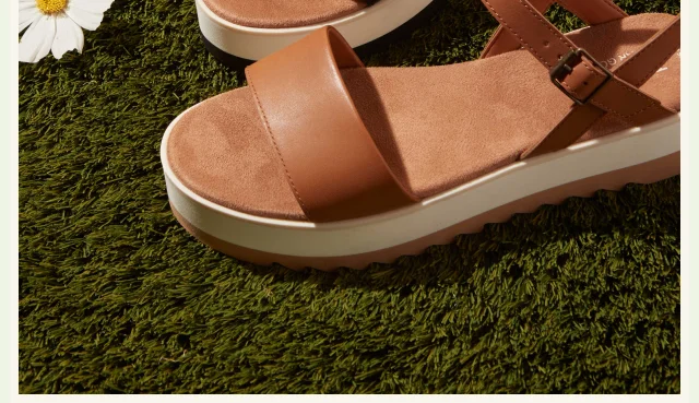 Brynn Tan Leather Platform Sandal