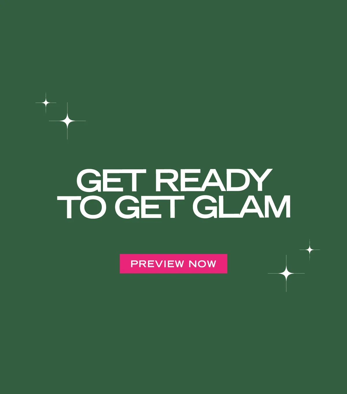 collage of images of velvet rompers, jacket and t-shirts worn by sarah landry with text 'get ready to get glam, november 8 at 8am PT'