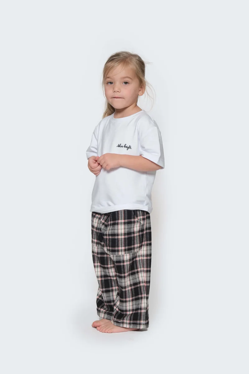 Image of Kids Remy Pant in Black Plaid