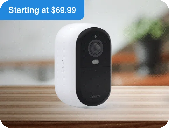 Arlo Essential 2K Wireless Security Camera. Starting at $69.99.