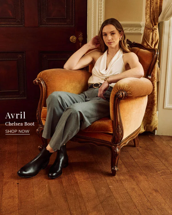 Avril Chelsea Boot in Black Calf Leather