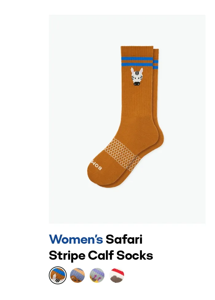 Women's Safari Stripe Calf Socks