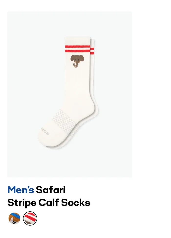 Men's Safari Stripe Calf Socks