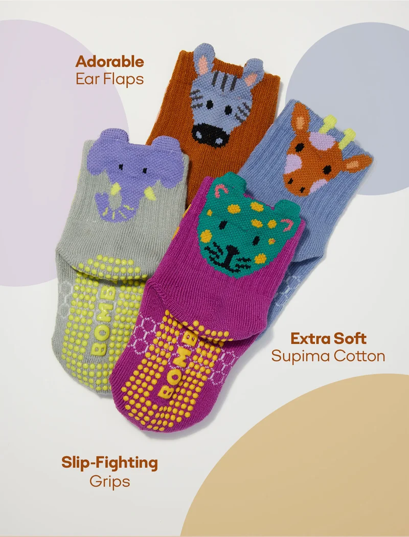 Adorable Ear Flaps | Extra Soft Supima Cotton | Slip-Fighting Grips