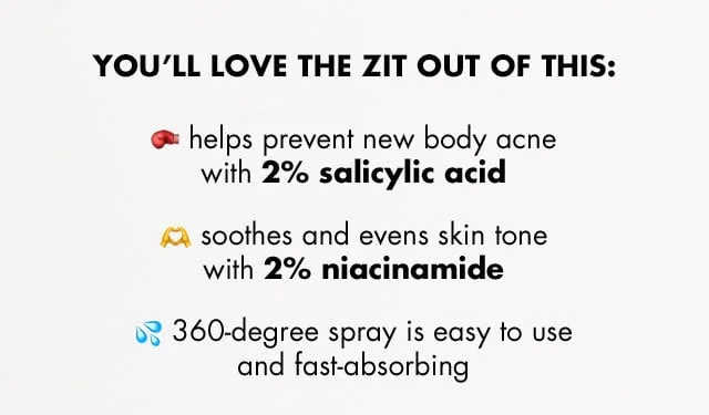 helps prevent new body acne with 2% salicylic acid
