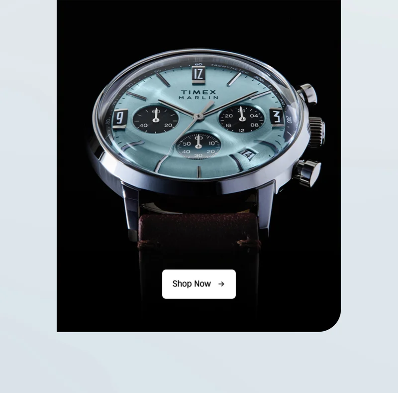 Shop Now (Marlin Quartz Chronograph - Ice Blue) - Timex