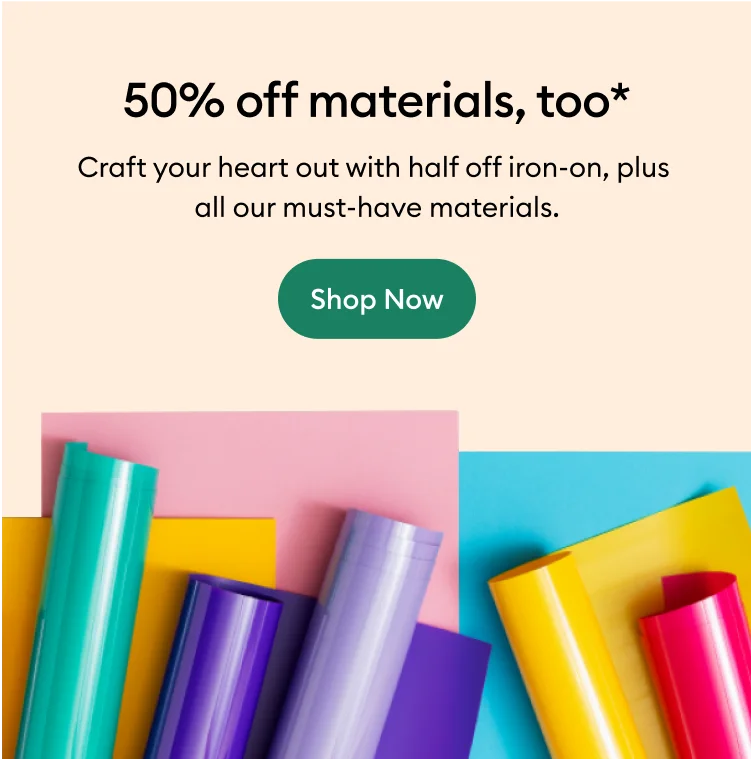 50% off materials, too.