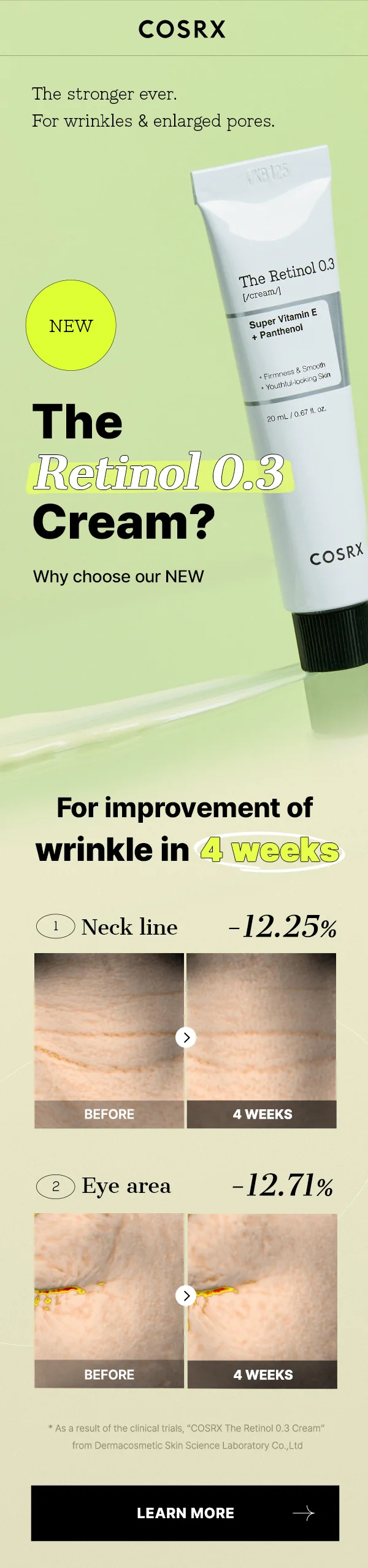 /NEW/ Retinol 0.3% Cream for deep wrinkles & enlarged pores.