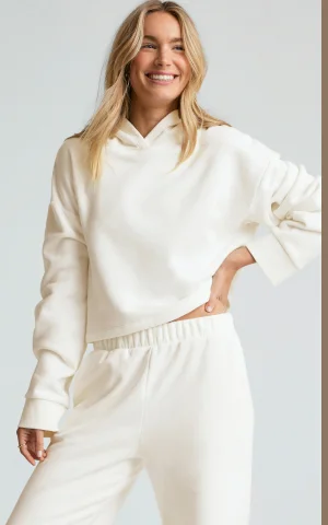 Happiness Fleece Cropped Hoodie