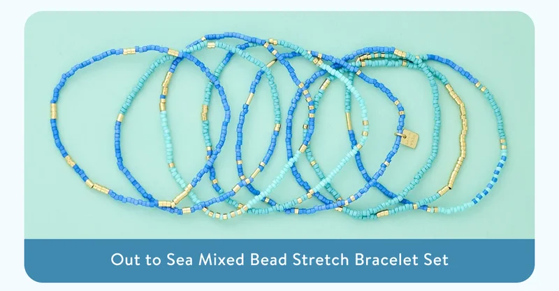 Out to Sea Mixed Bead Bracelet Set