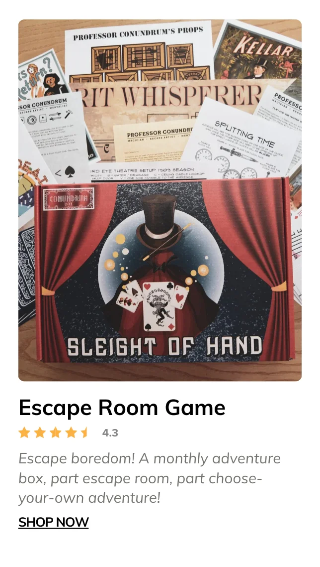 The Conundrum Box - Escape Room Game in a Box