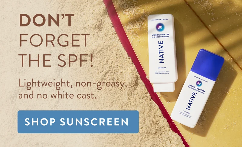Don't forget the SPF! / Lightweight, non-greasy, and no white cast. / Shop Sunscreen