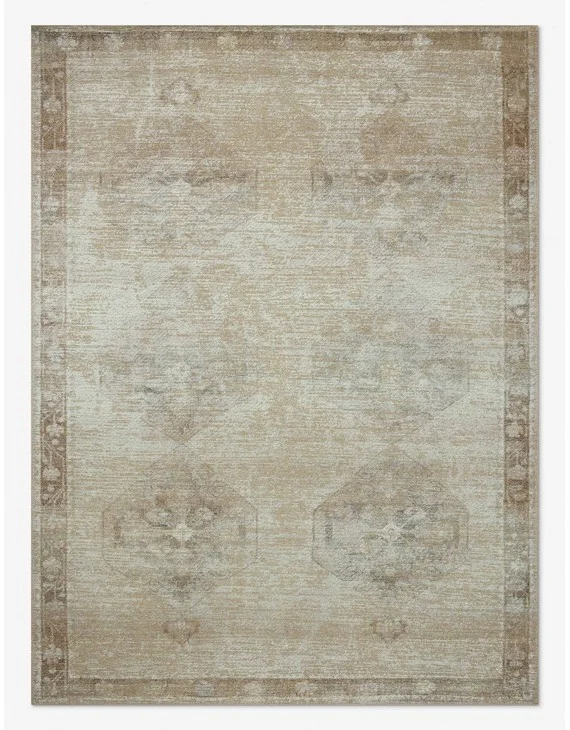 Cambria II Jute-Blend Rug by Amber Lewis x Loloi-Mist and Natural / 6' x 9'
