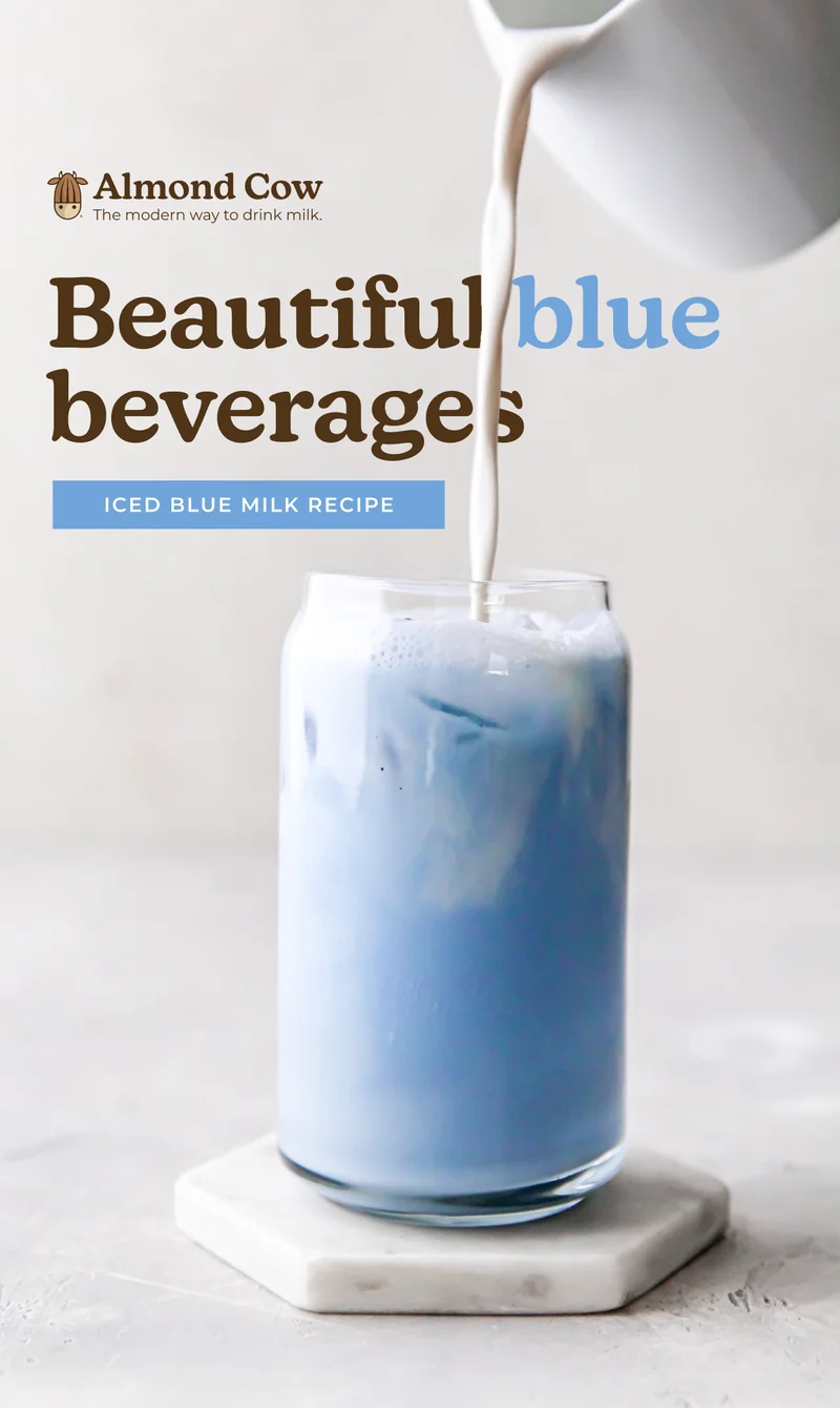 Almond Cow Iced Blue Milk recipe