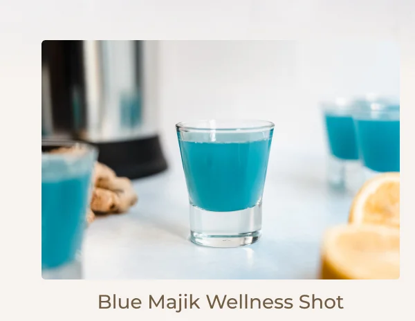 Almond Cow Blue Majik Wellness Shot recipe