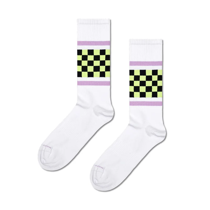 Checked Stripe Sneaker Sock