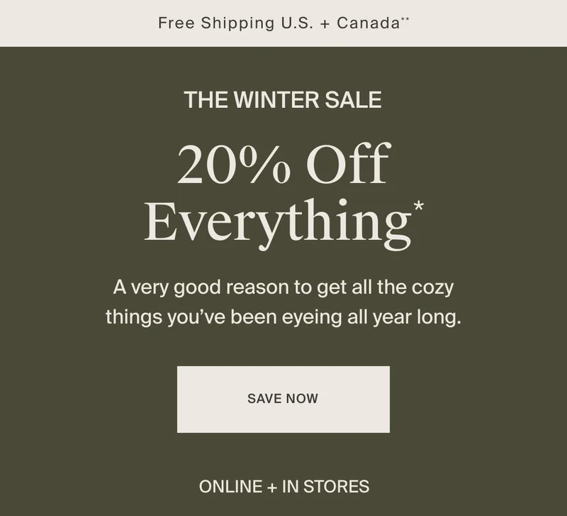 The Winter Sale | SAVE NOW