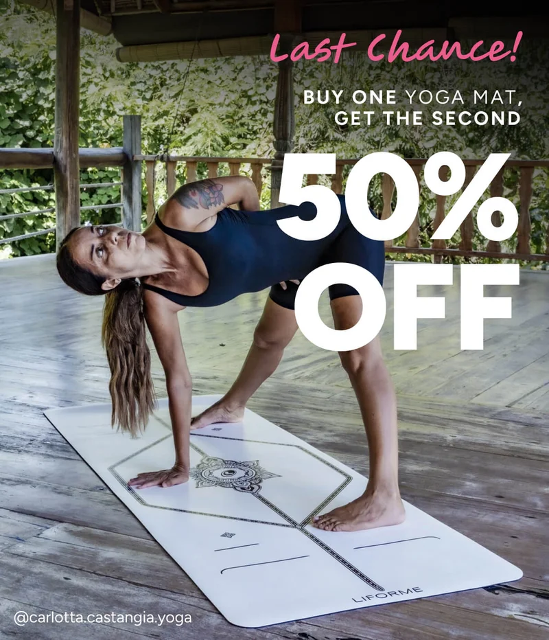 Last Chance! Buy one Yoga Mat, get the second  50% OFF @carlotta.castangia.yoga