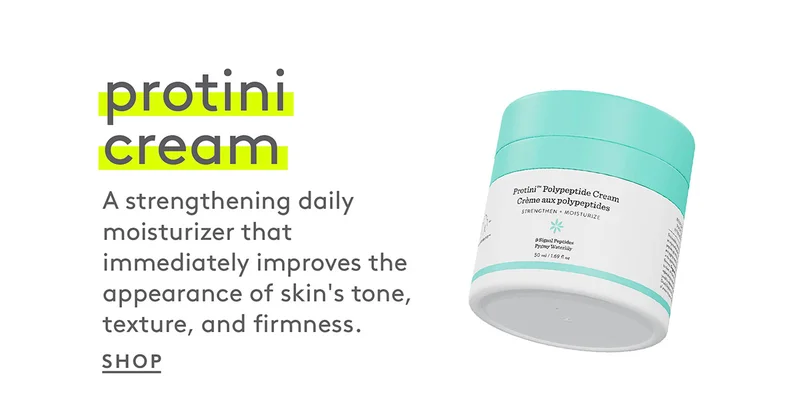 Protini Cream immediately improves the appearance of skin's tone, textur, and firmness.
