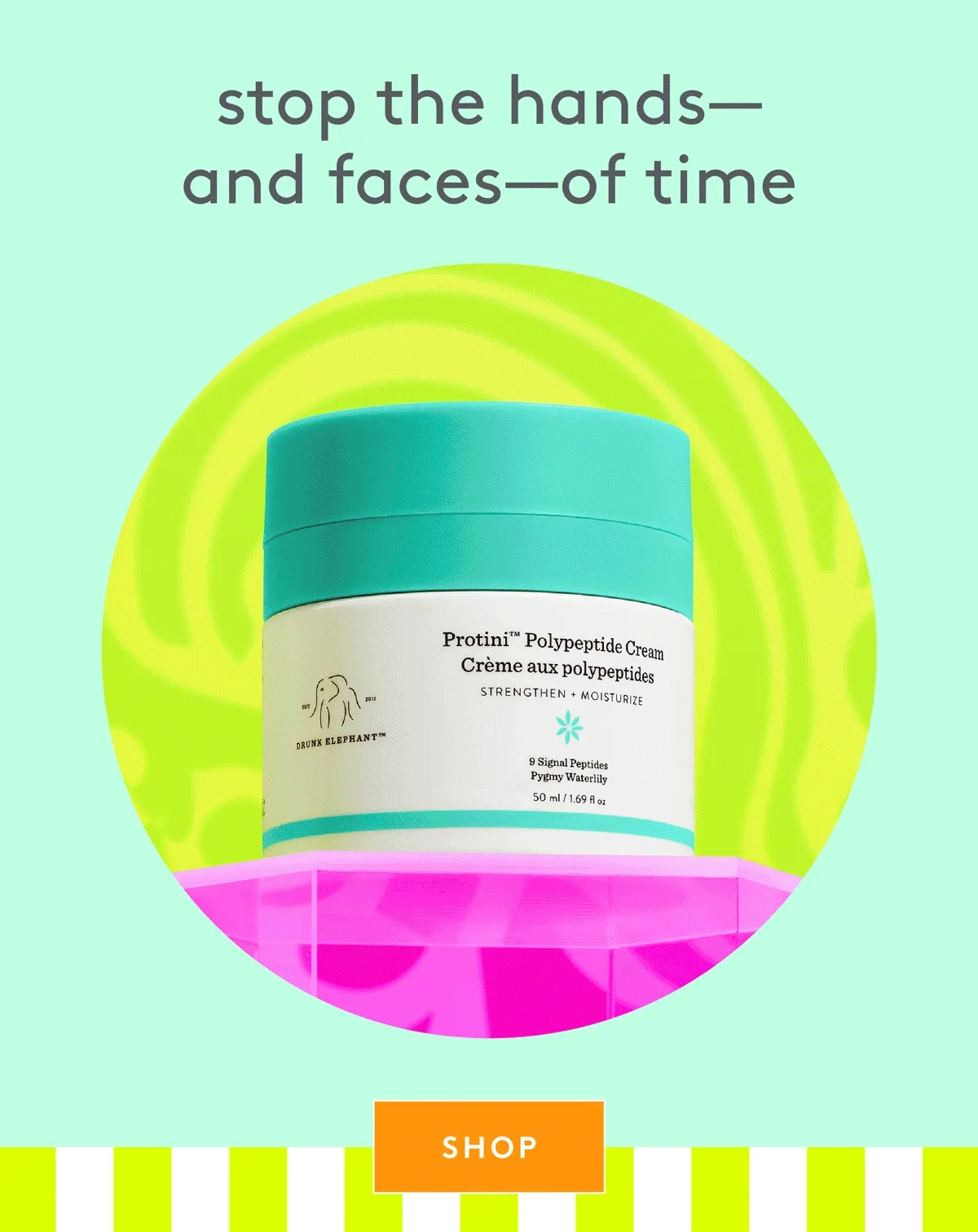 Stop the hands–and faces–of time. Shop!