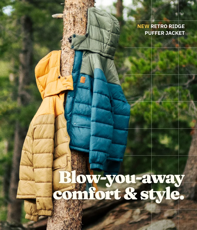 Retro Ridge Puffer Jacket
