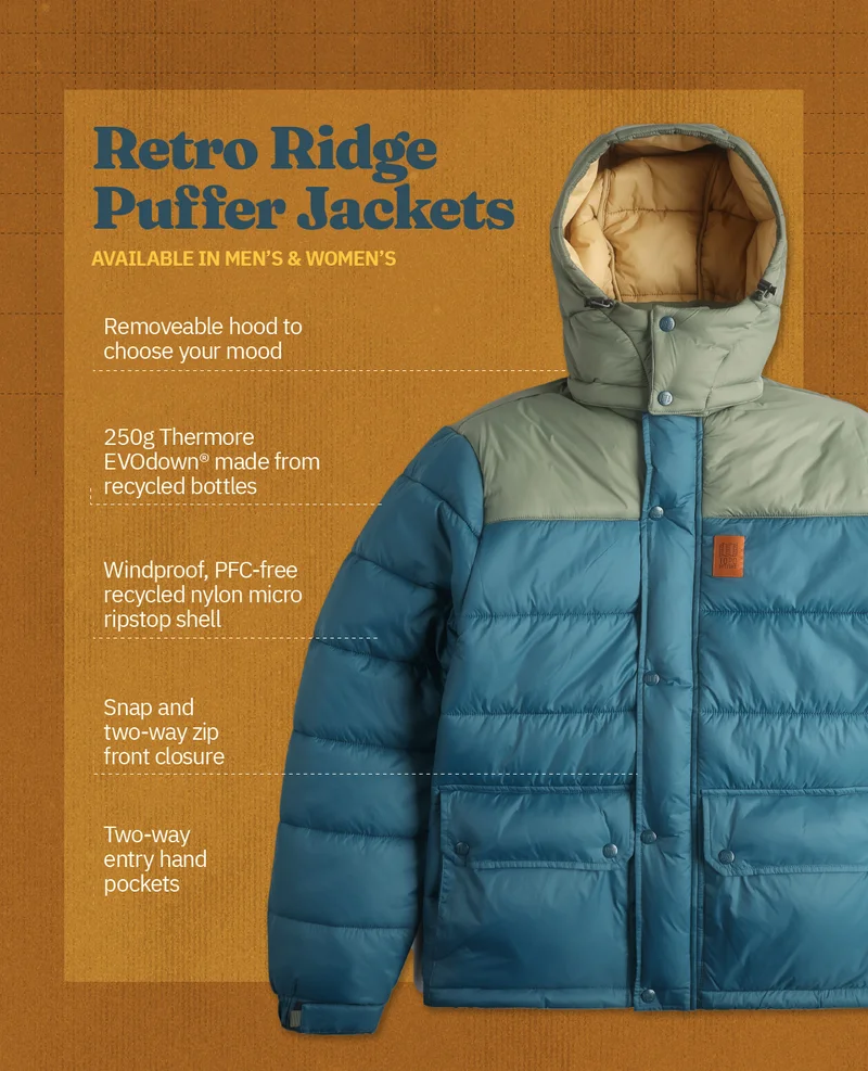 Retro Ridge Puffer Mens