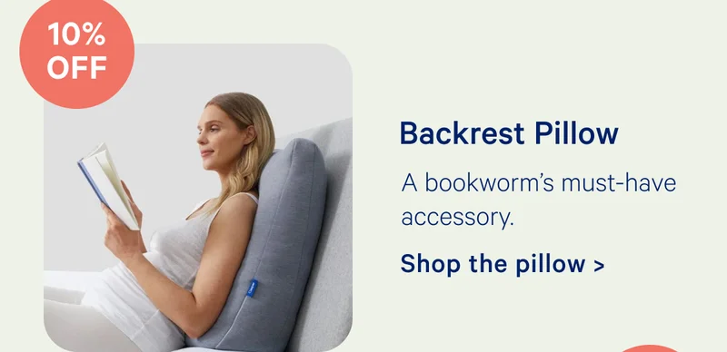 Backrest Pillow; A bookworm's must-have accessory. 20% off 2+