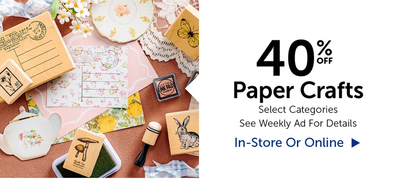 40% Off Paper Crafts - Select Categories