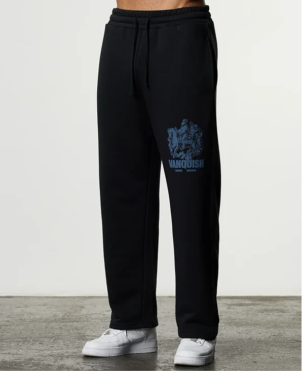 CAMELOT BLACK STRAIGHT LEG SWEATPANTS