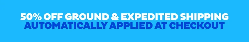 50% Off Ground & Expedited Shipping