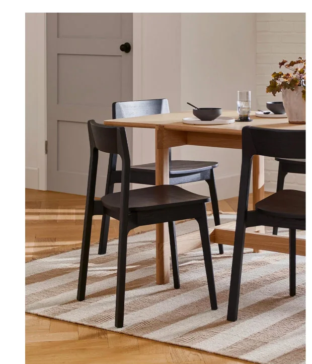 Gusfa Black Ash Stackable Dining Chair