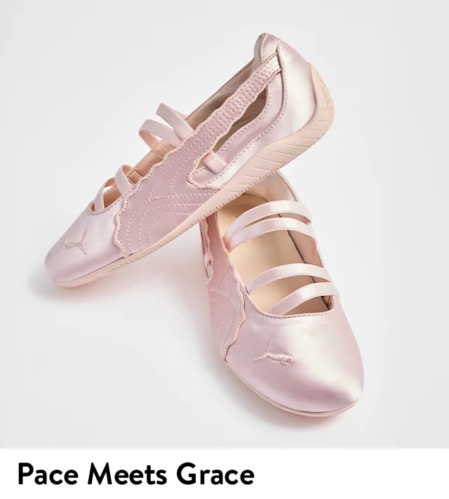 Pale pink ballet sneakers from PUMA.