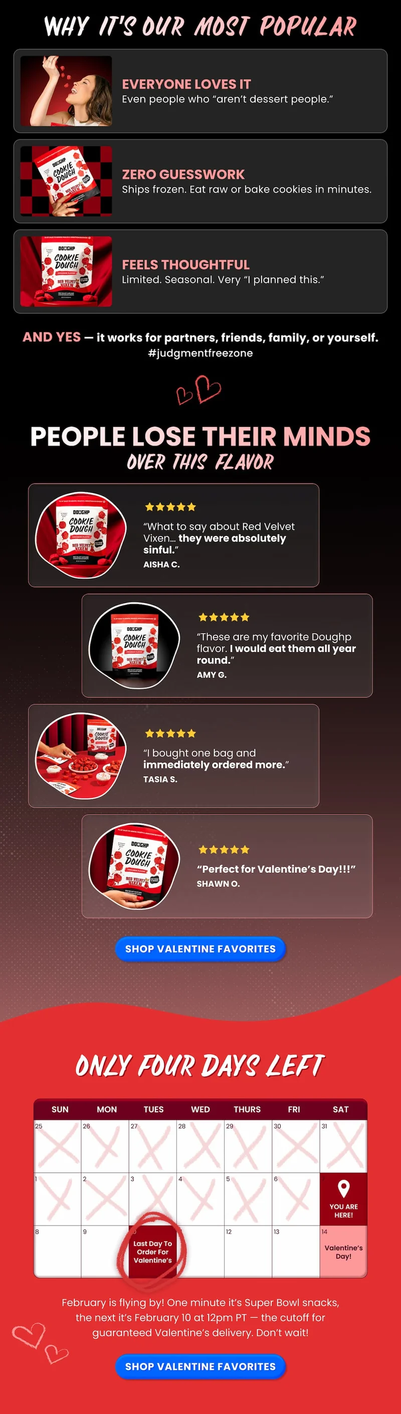 Only 5 days left to order your cookies and cookie dough Valentine treats!