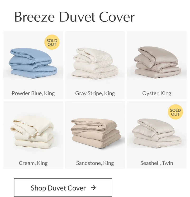 Buffy Breeze Duvet Cover Black Friday sale showcasing top colors and king and twin sizes selling out fast.