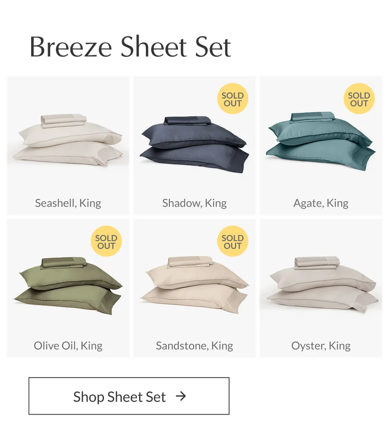 Buffy Breeze Sheet Set Black Friday deals with bestselling colors and sizes, including sold-out options.